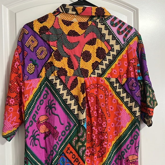 Farm Rio dotted patch scarf jumpsuit size medium - Picture 11 of 12